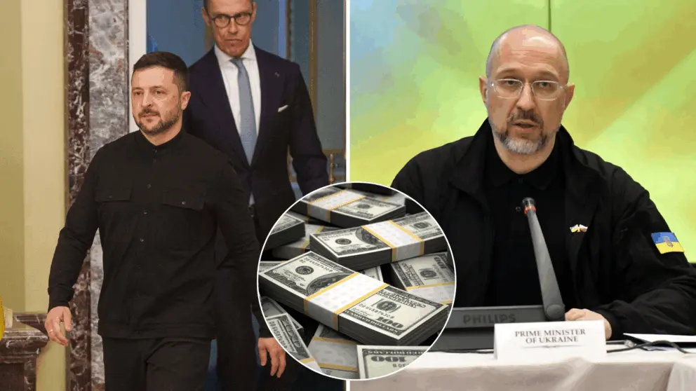 Zelenskyj, peniaze, Ukrajina, Šmyhaľ