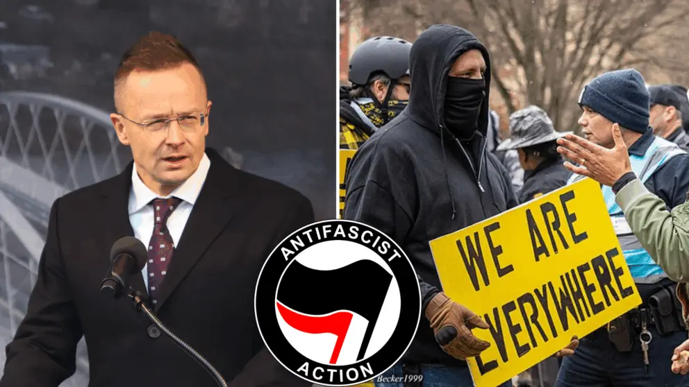 Szijjártó, antifa, teroristické, EÚ