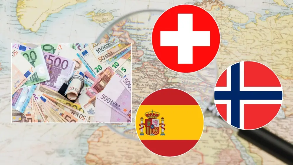 španielsko nórsko švajčiarsko európa peniaze milionári