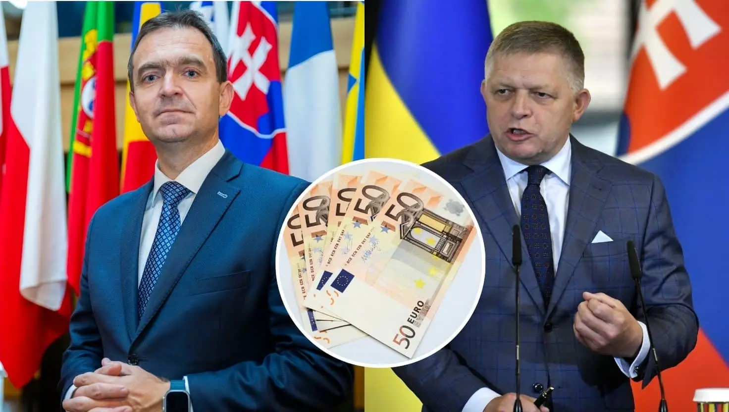 Ľudovít Ódor (vľavo) a Robert Fico (vpravo).