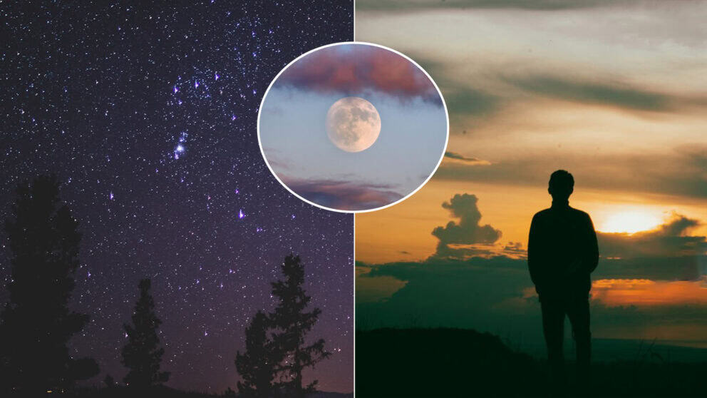 obloha hviezdy mesiac