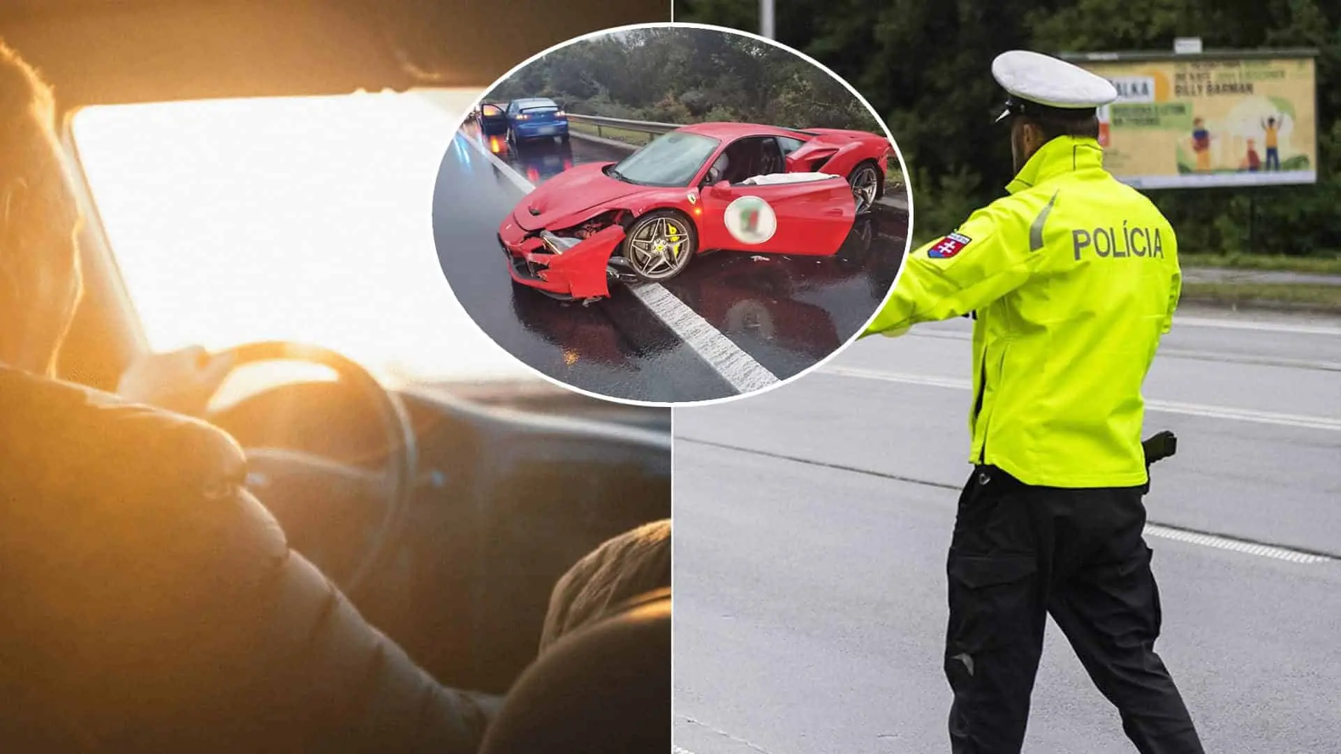 nehoda Ferrari Liptvoský Mikuláš