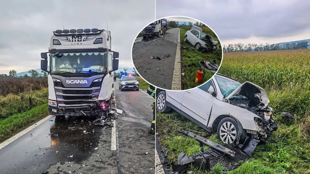 nehoda medzi obcami Ďurkov a Ruskov