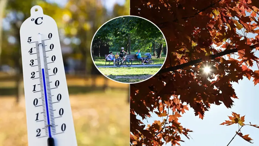 jeseň, počasie, teplomer