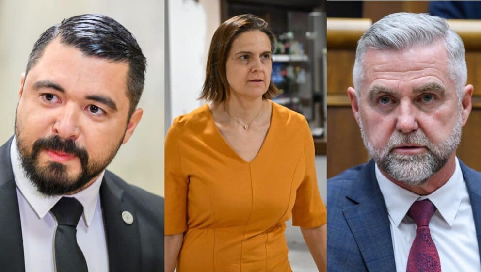 Pavol Gašpar (vľavo), Mária Kolíková (v strede) a Tibor Gašpar (vpravo)