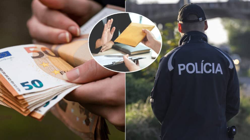 korupcia, úplatok, peniaze polícia, policajt