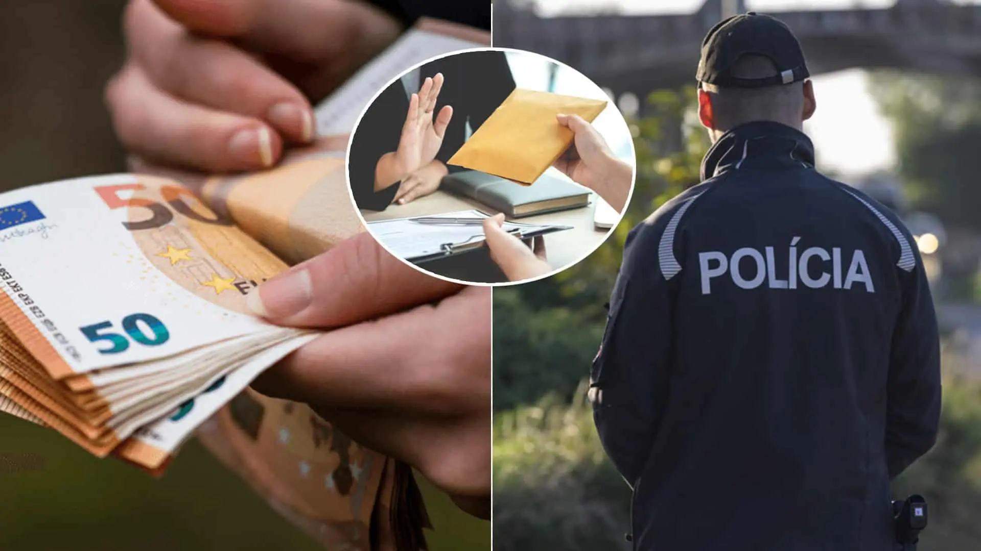 korupcia, úplatok, peniaze polícia, policajt