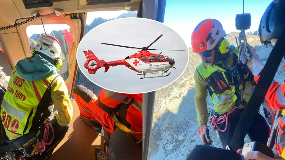 záchranári HSZ vrtuľník Air Transport Europe