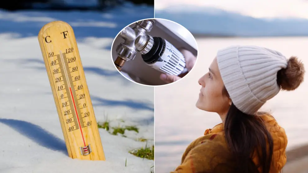 zima počasie teplomer kúrenie