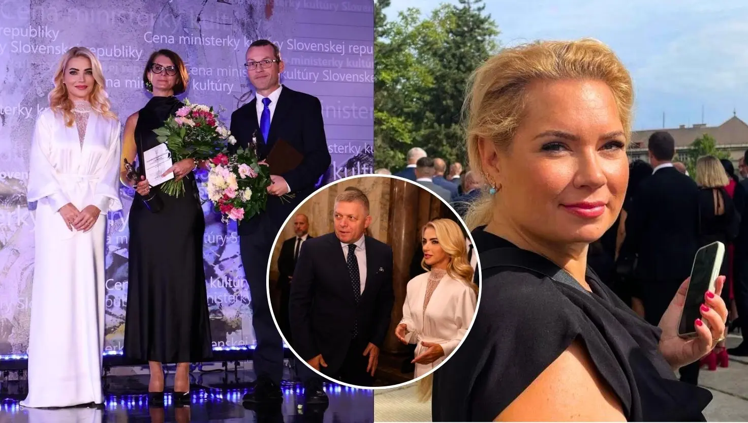 Martina Šimkovičová (vľavo) a jej hovorkyňa Petra Demková (vpravo).