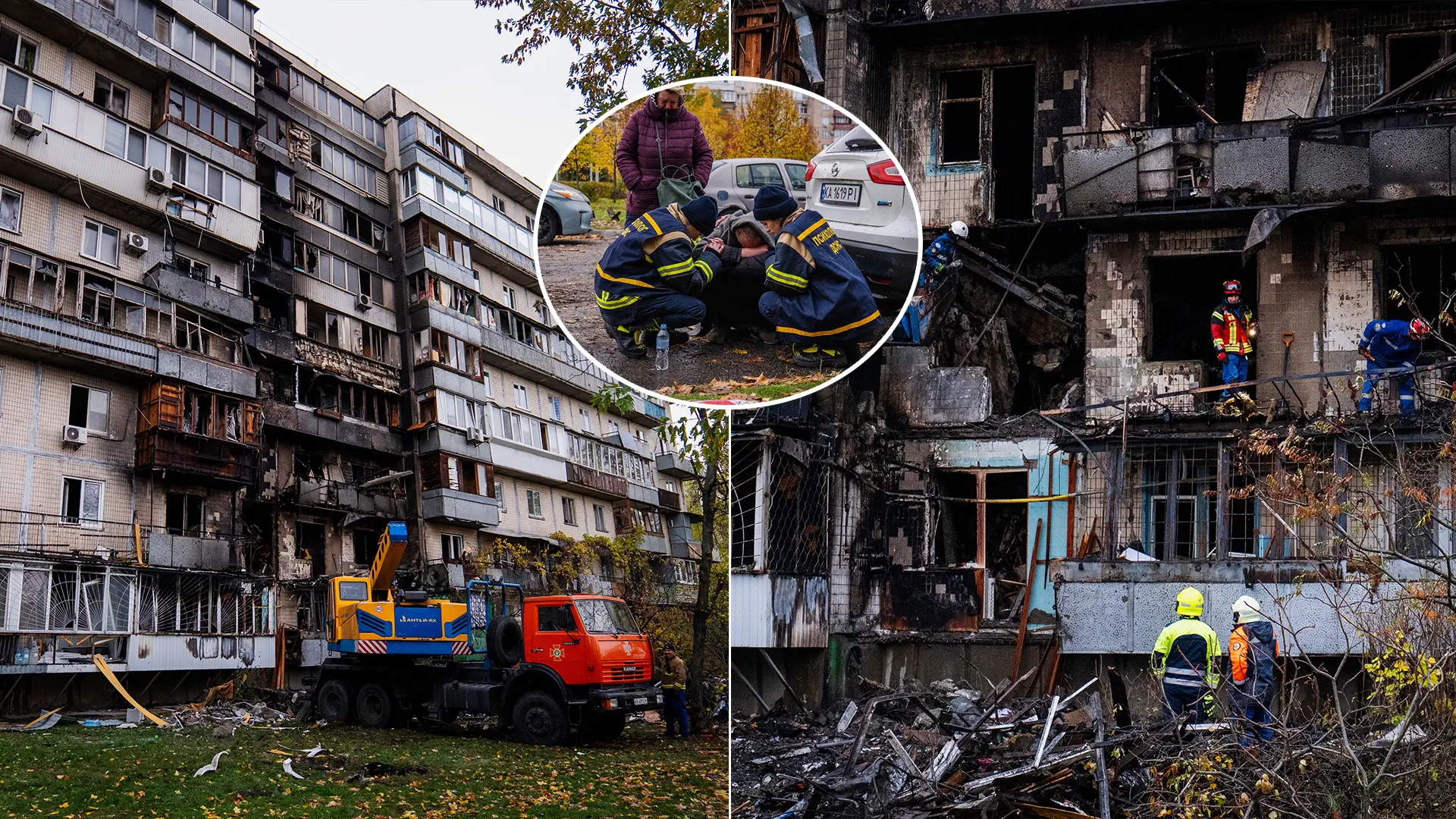 Ukrajina Rusko drony Kyjev