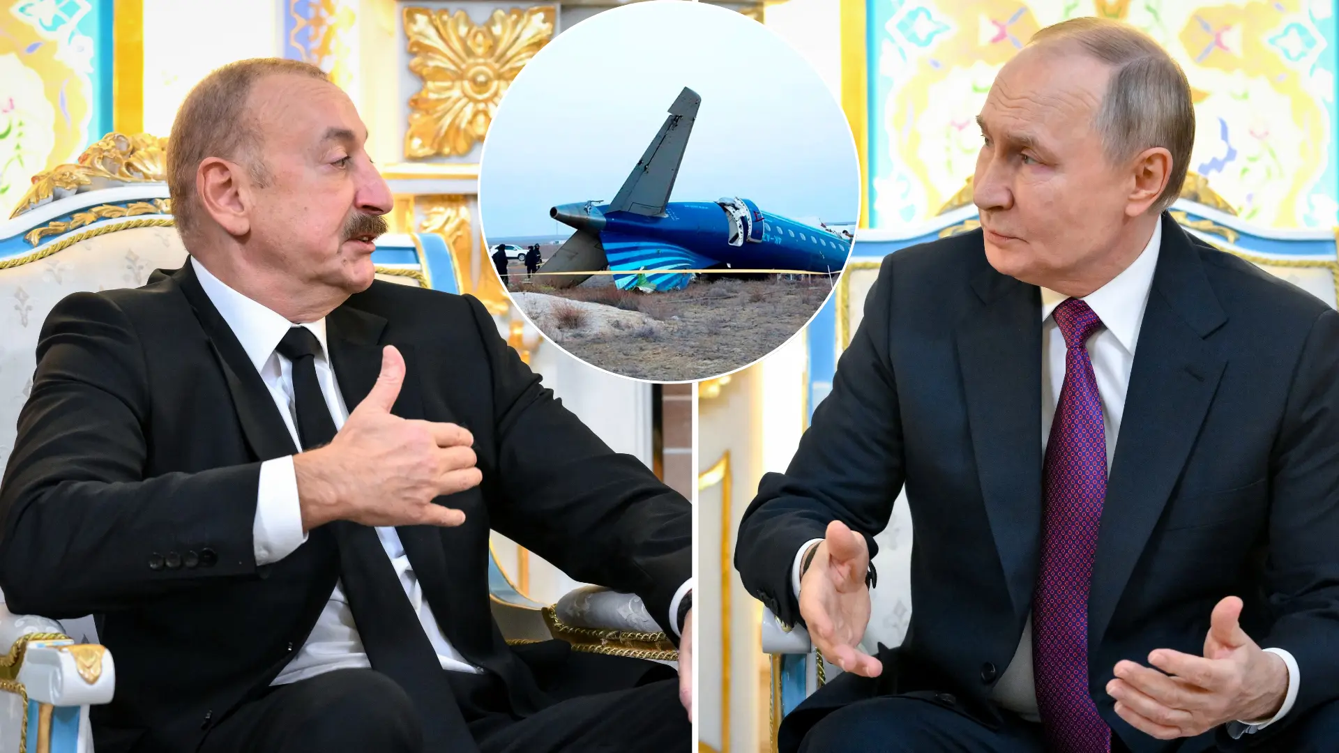 Putin, Alijev, Azerbajdžan, lietadlo