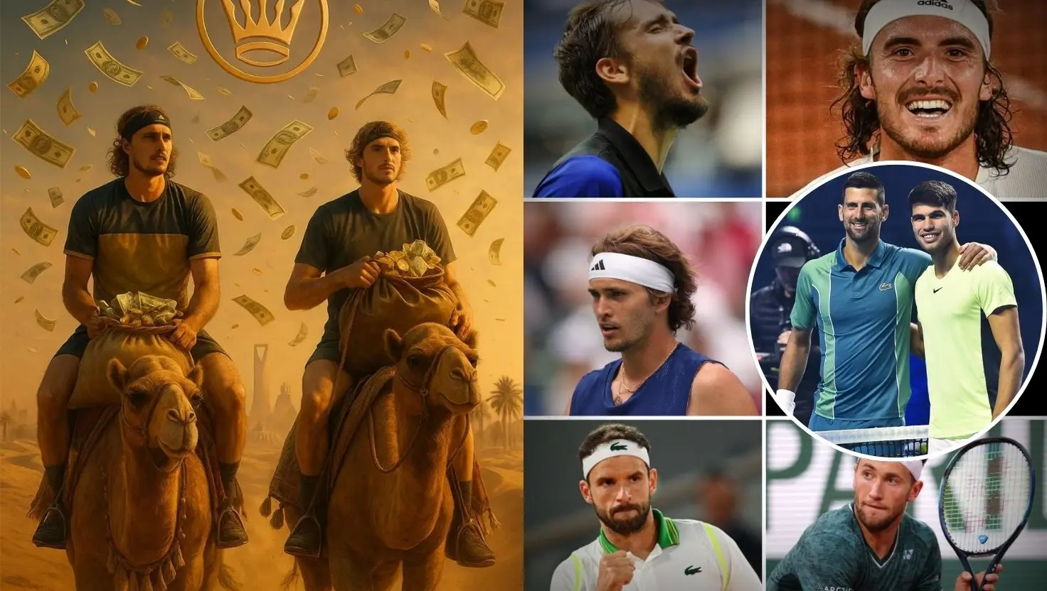 Napriek tomu, že Stefanos Tsitsipas a Alexander Zverev nevyhrali ani set, každý si zarobil