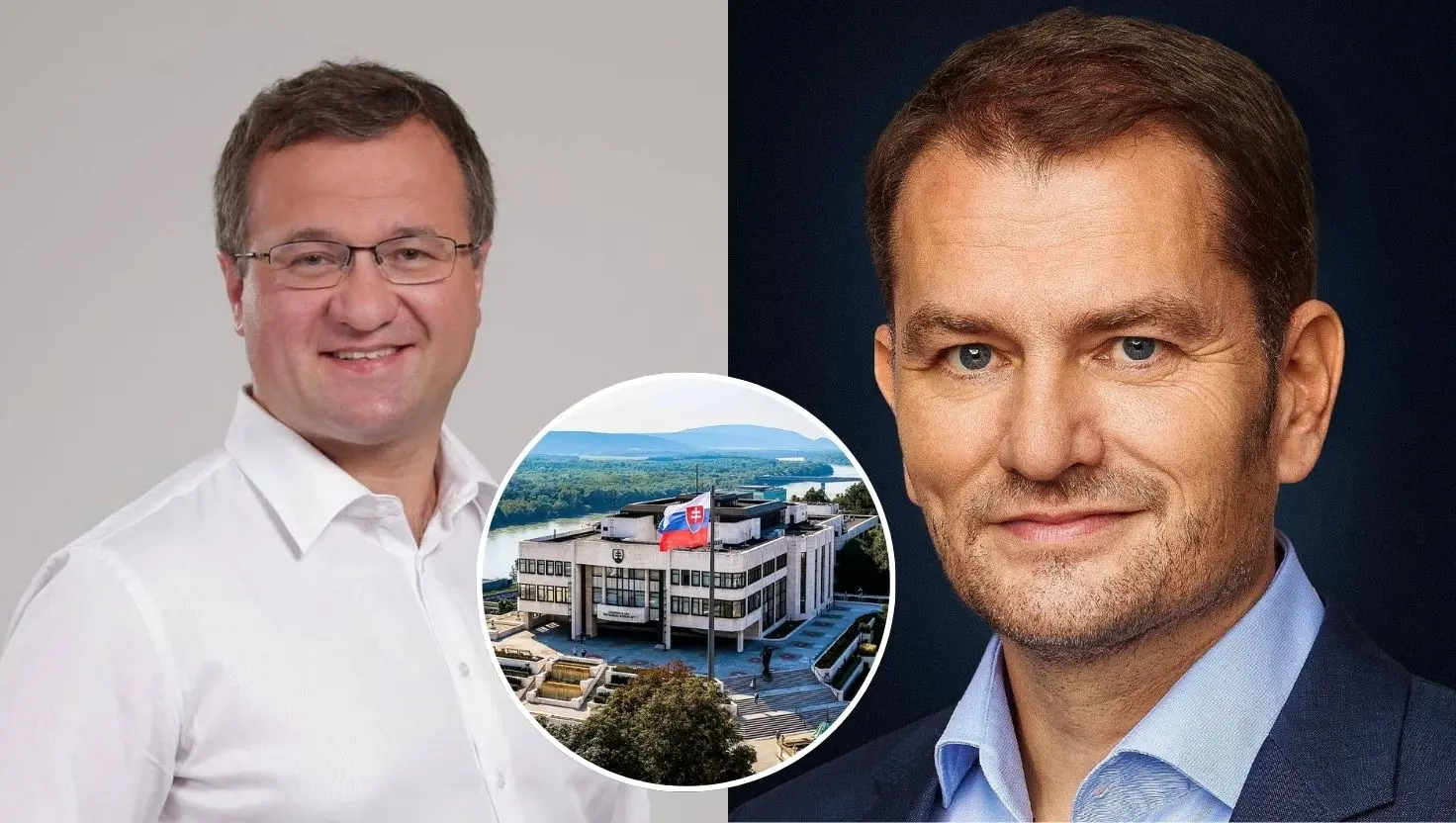 Štátny tajomník Ministerstva investícií, regionálneho rozvoja a informatizácie Radomír Šalitroš a poslanec a predseda Hnutia Slovensko Igor Matovič