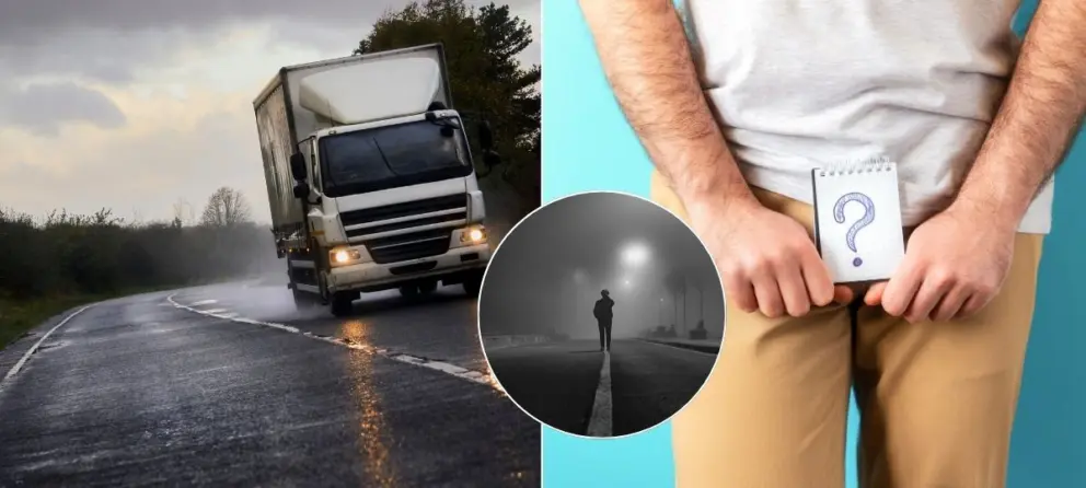 kamión, nuž, obnažovanie