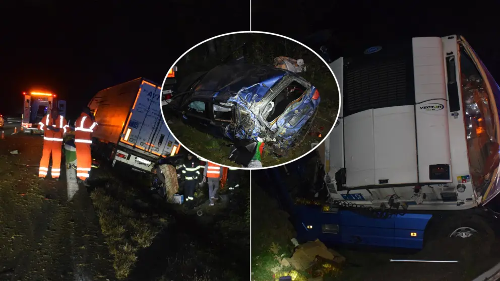 nehoda D1 kamión auto