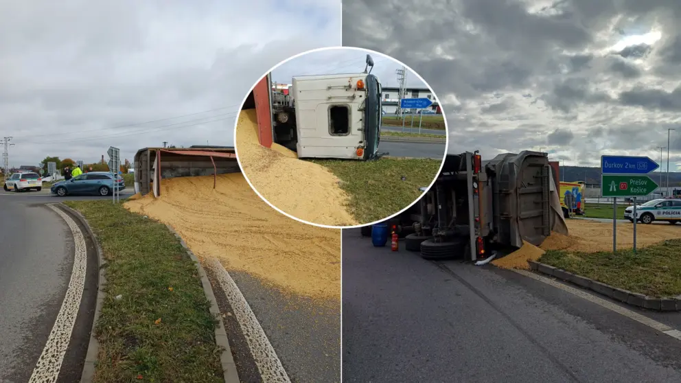 nehoda kamión pri Bidovciach