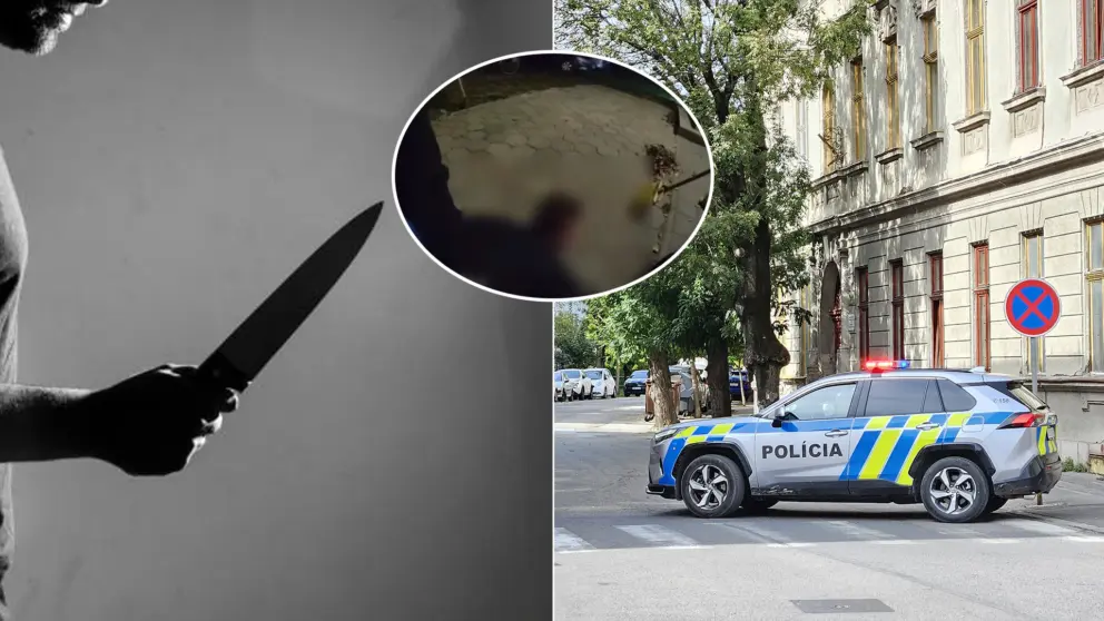 nôž útok napadnutie polícia