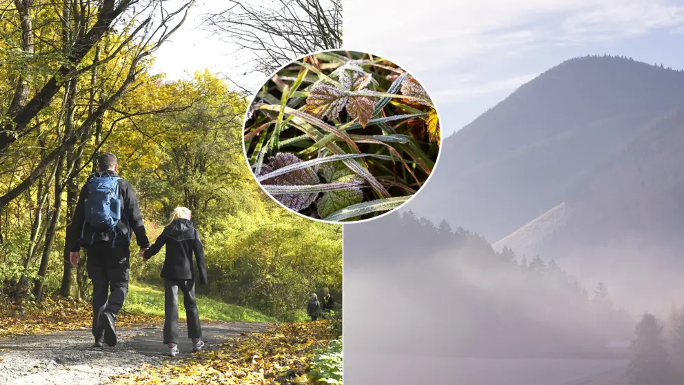 jeseň námraza počasie