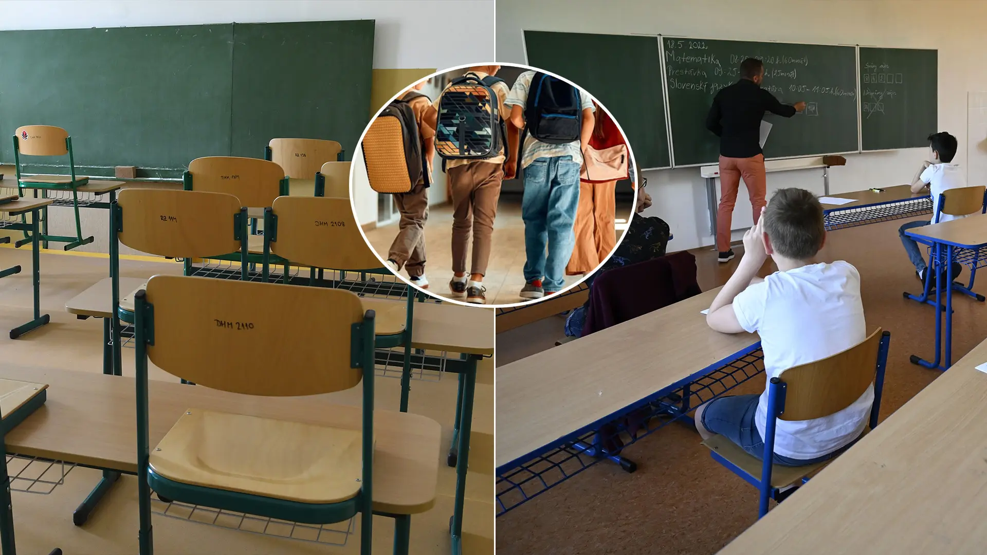 škola trieda žiaci oblečenie