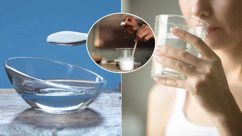 jedlá sóda voda pohár pitie zdravie