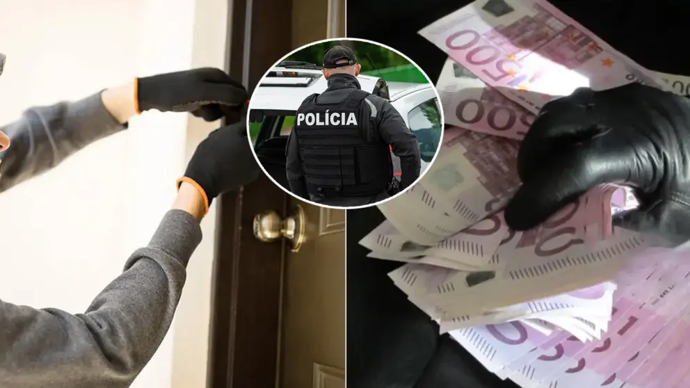 zlodej peniaze dom polícia