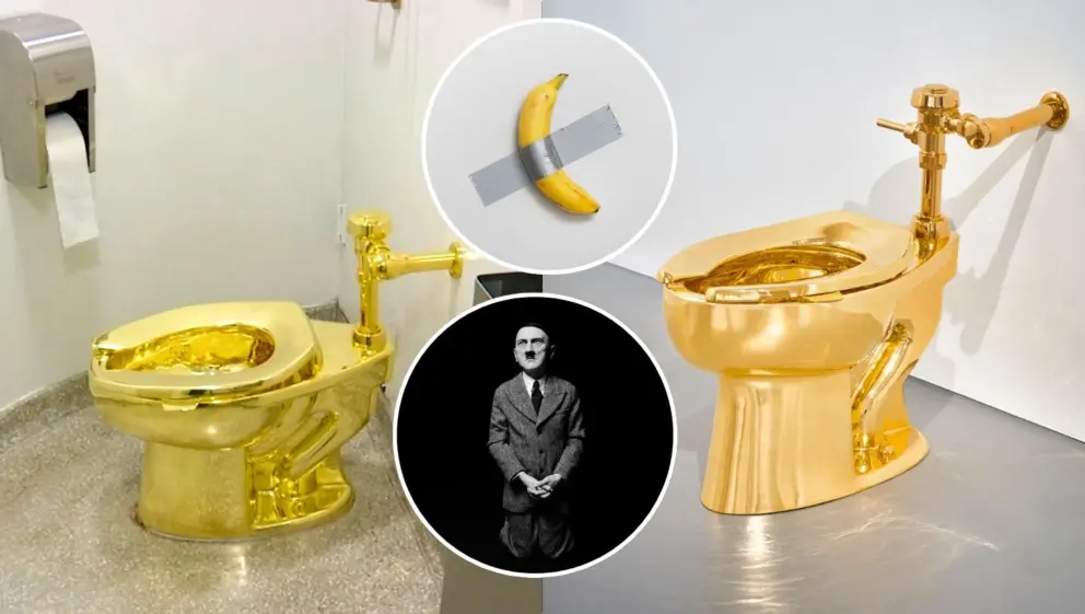 Zlatú toaletu vytvoril Maurizio Cattelan, umelec, ktorého banán prilepený na stene sa minulý rok predal za 6,2 milióna dolárov.