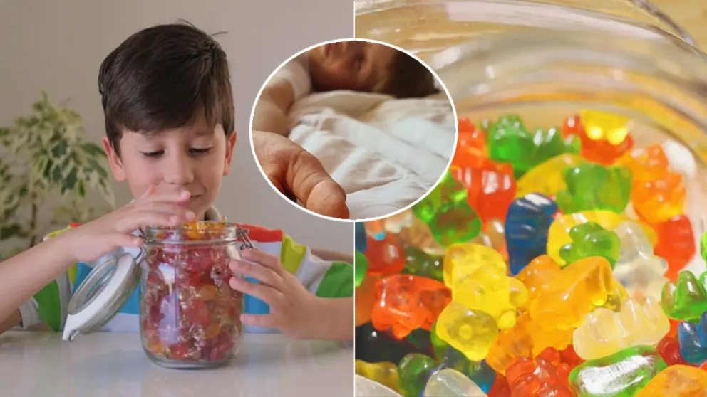 dieťa želé cukríky spánok